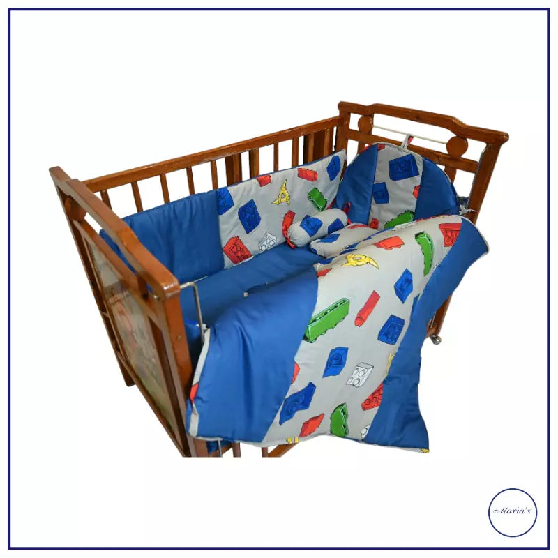 Premium baby cot bumper, comforter, and pillow set – hypoallergenic fabric