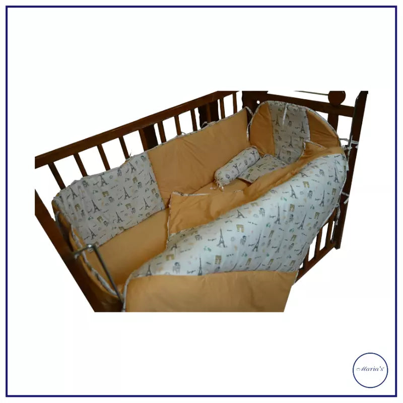 Soft multicolored baby cot bumper set for crib safety – Maria’s Pakistan