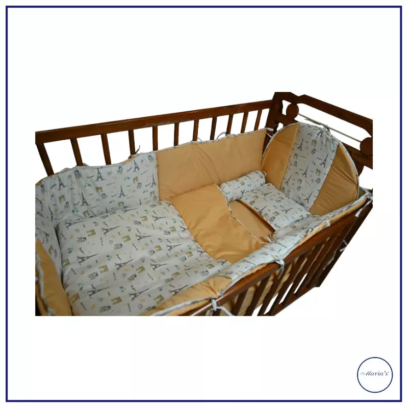 Soft multicolored baby cot bumper set for crib safety – Maria’s Pakistan