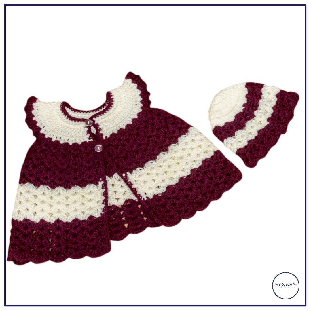 Baby Frock Style With Cap