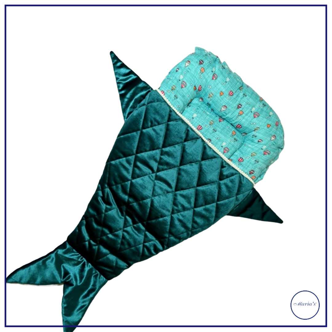 Velvet Carry Nest In Fish Design