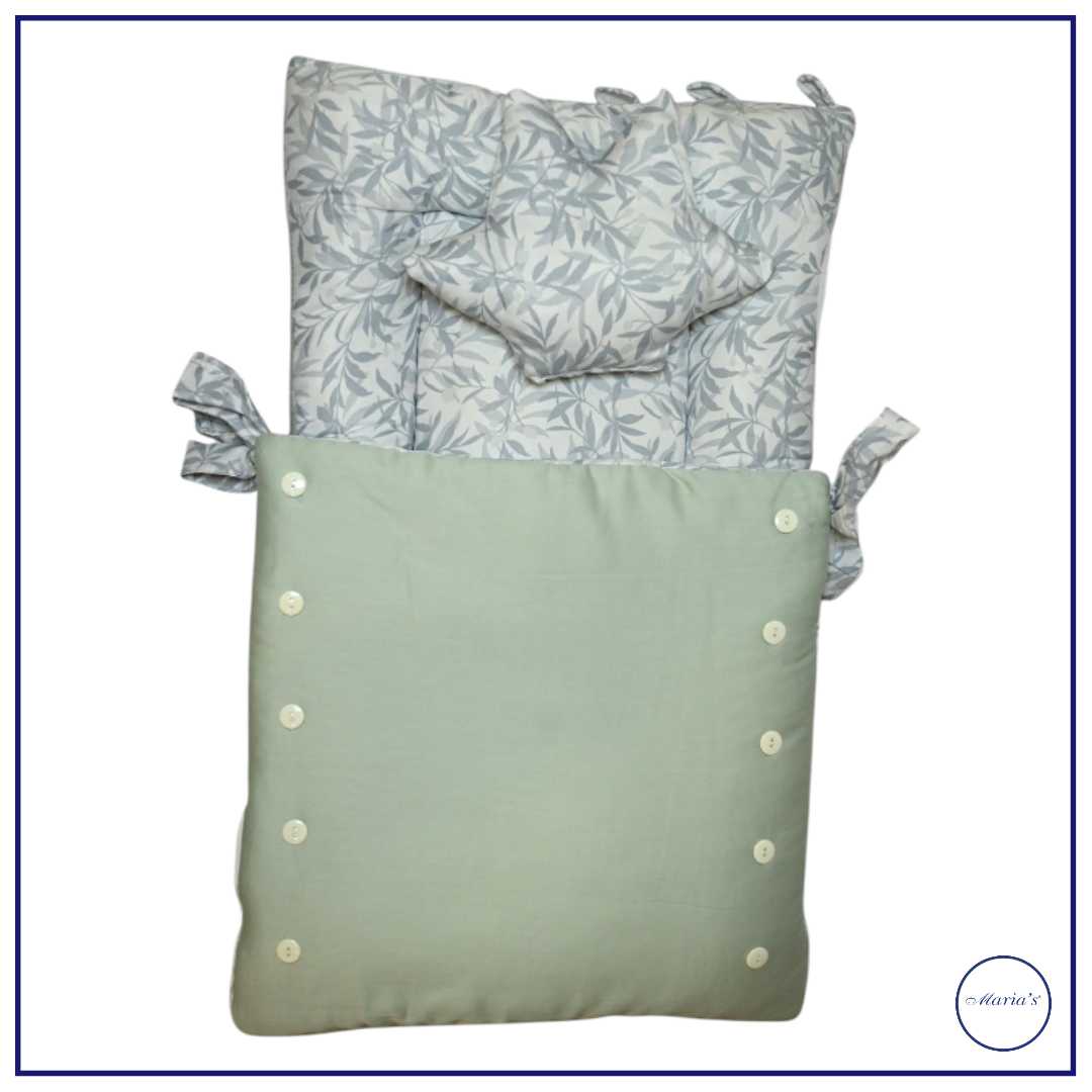 Carry Nest In Cotton Satin with Buttons & Pillow