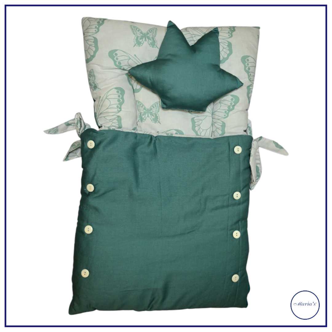 Carry Nest In Cotton Satin with Buttons & Pillow