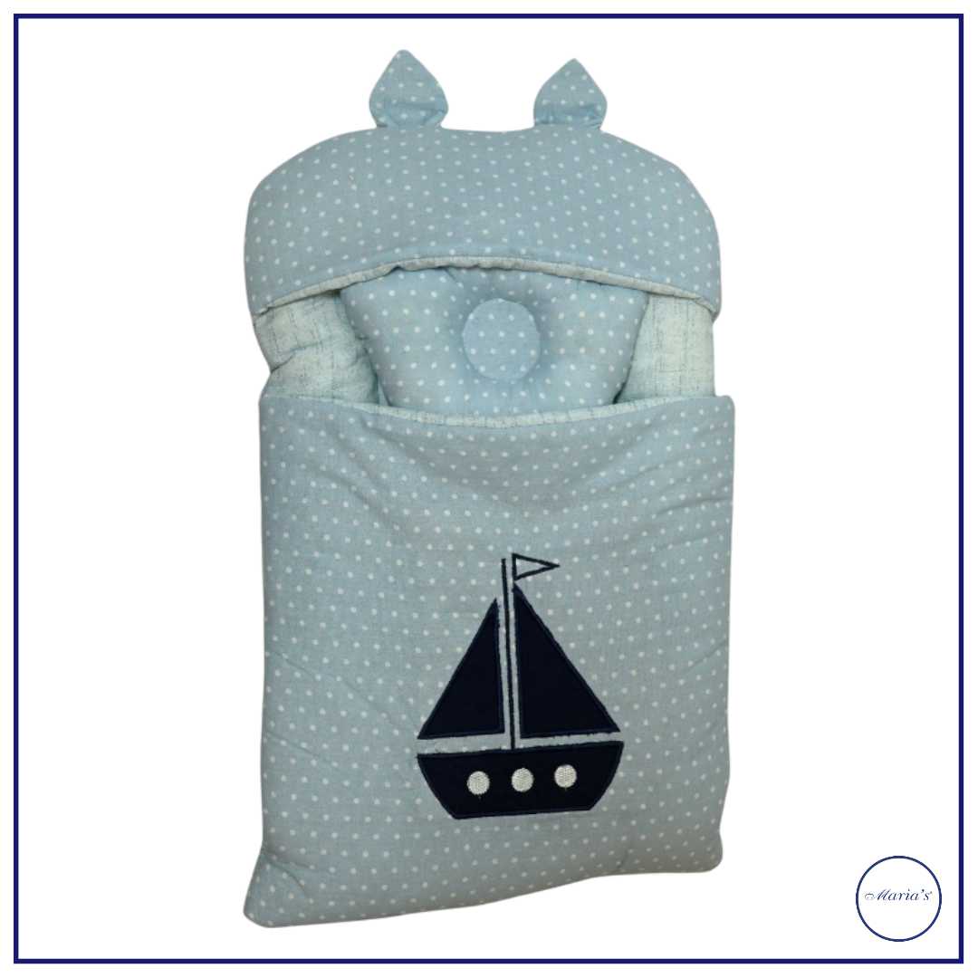 Carry Nest In Cotton Satin Plain& Printed With Applique,Pillow