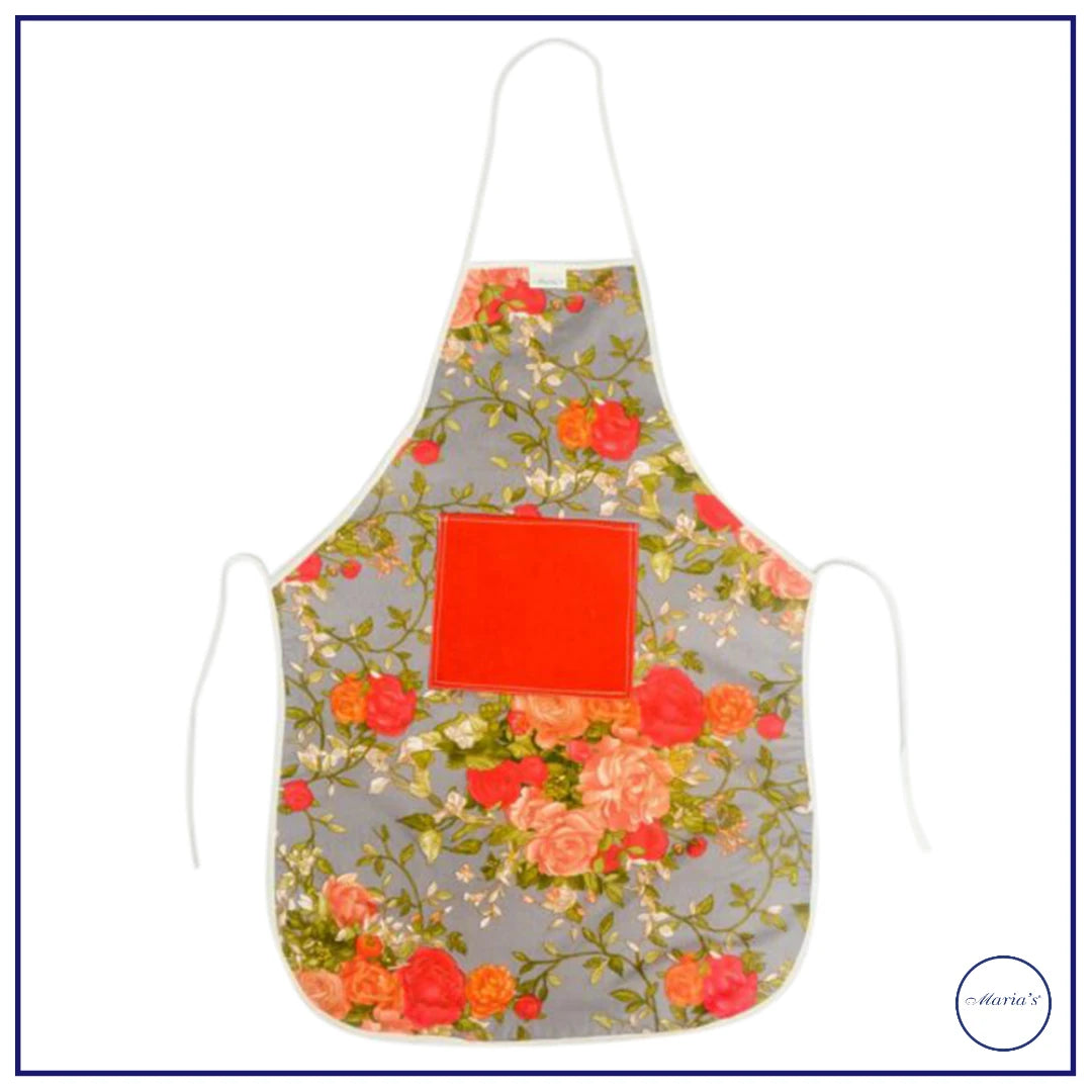Apron Printed Cotton With Pocket