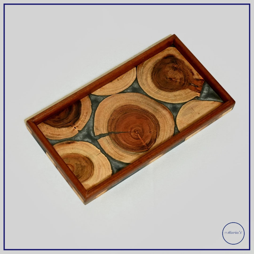 Rustic Wooden Serving Tray – Handcrafted Elegance