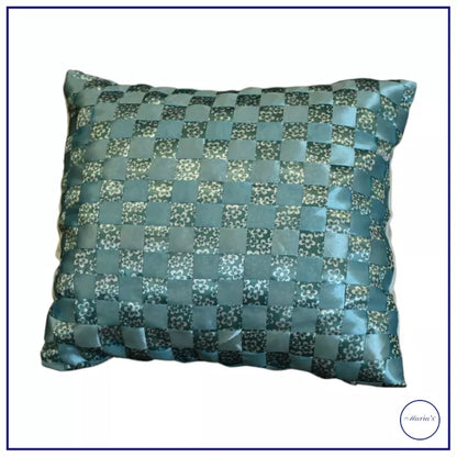 Handcrafted Silk Ribbon Cushion 2 Pcs