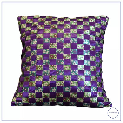 Handcrafted Silk Ribbon Cushion 2 Pcs