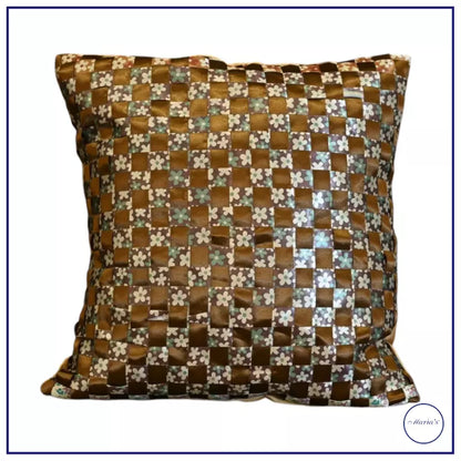 Handcrafted Silk Ribbon Cushion 2 Pcs