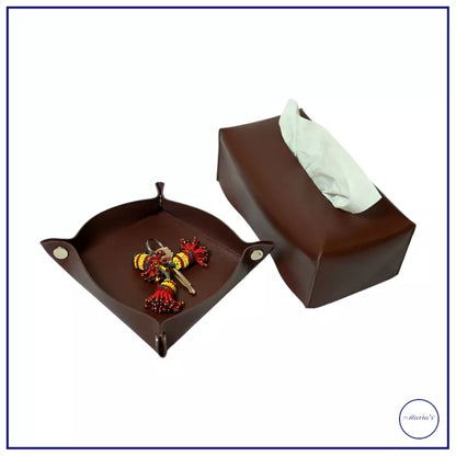 Stylish Leather Tissue Box Cover – Fits All Standard Tissues