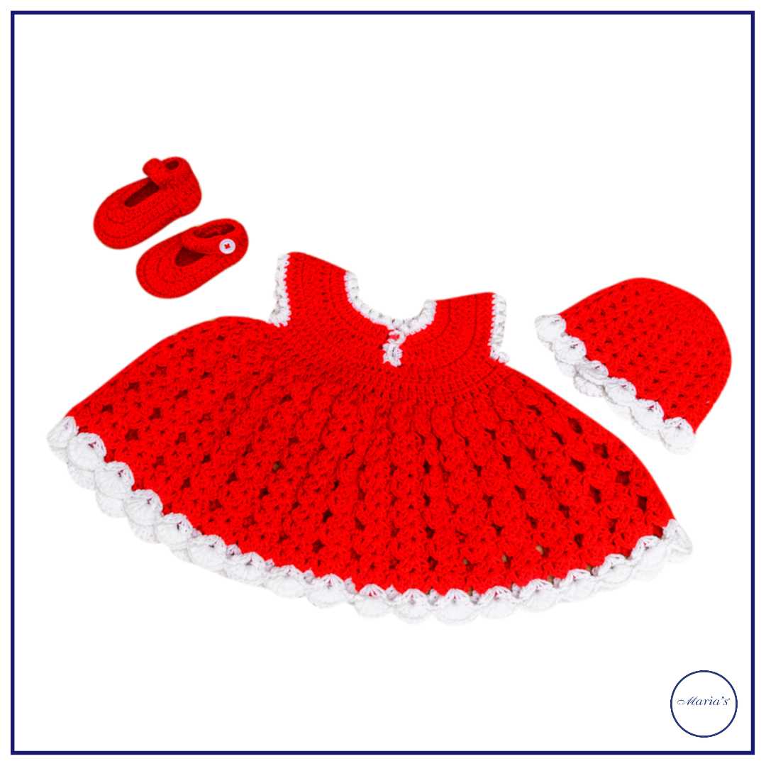 Airline Frock Shape with cap & booties