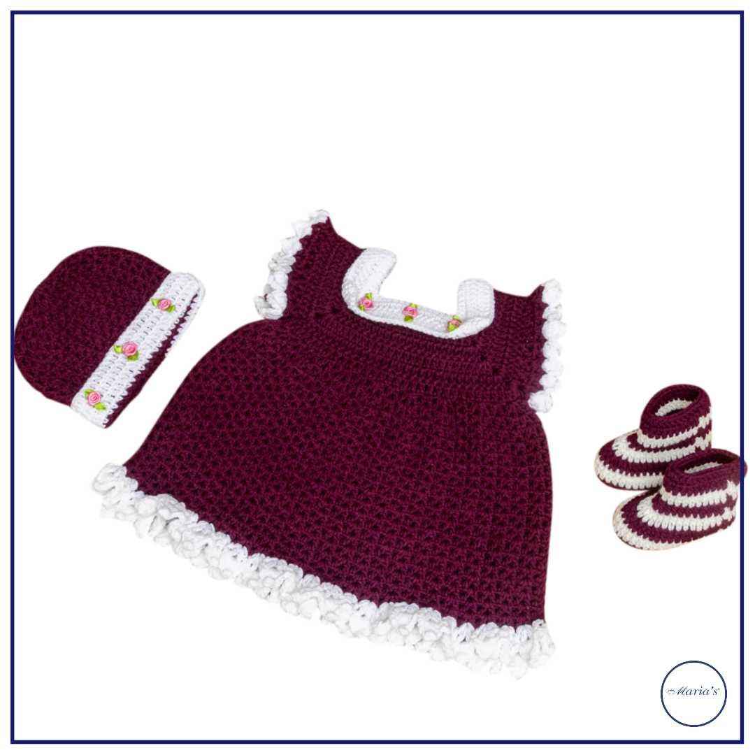 Airline Frock Shape with cap & booties