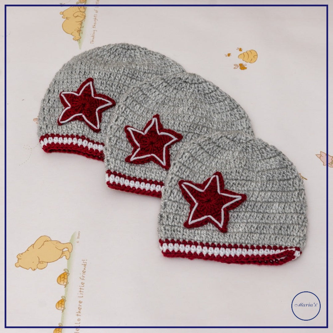 Baby Cap With Embroidered Motive