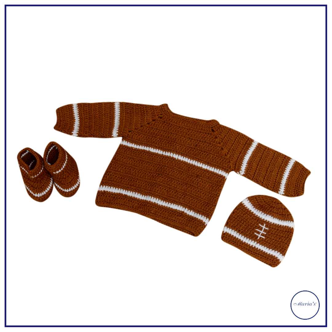 Baby Sweater With Cap & Booties
