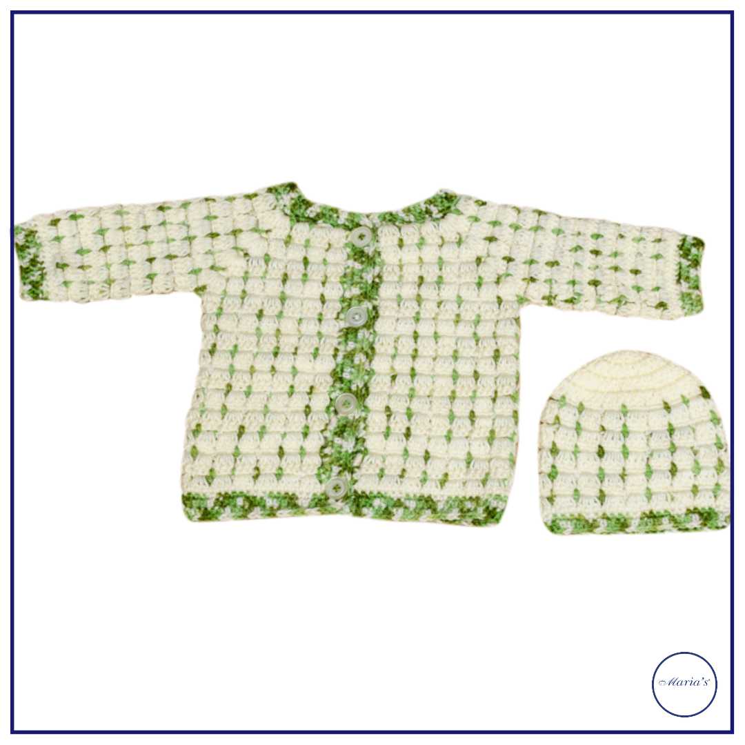 Multicolor Baby Sweater With Cap