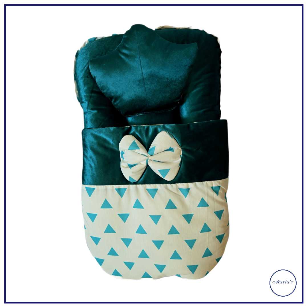 7pcs  Gadda Set In Velvet & Cotton Printed