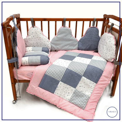 Cot Bumper Set In Cloud Shape