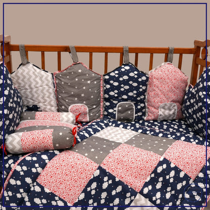 Cot Bumper Set In House Shape