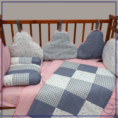 Cot Bumper Set In Cloud Shape