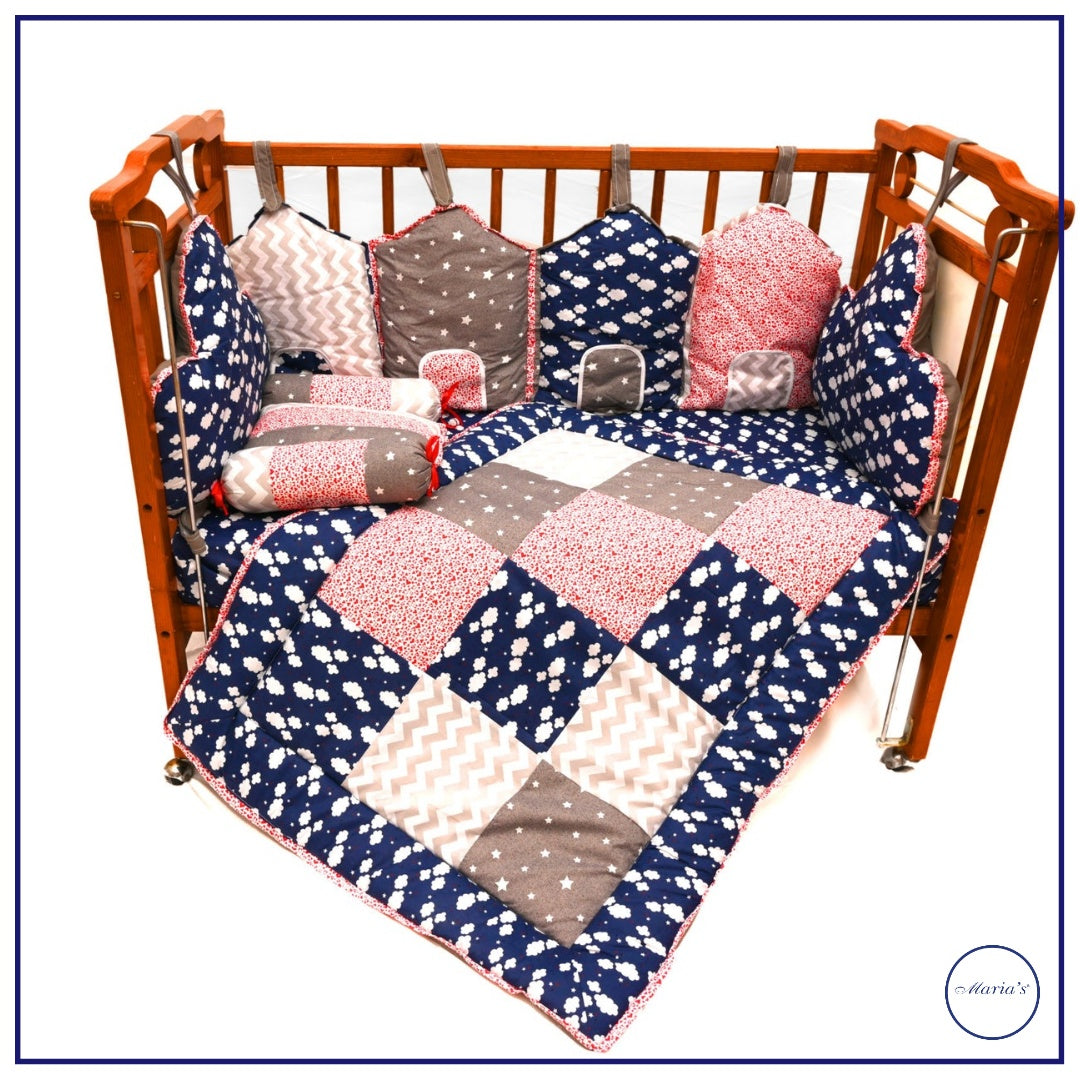 Cot Bumper Set In House Shape