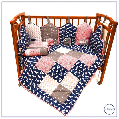 Cot Bumper Set In House Shape