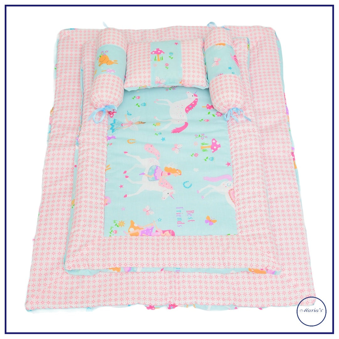 Five Piece Bed Set In Printed Cotton