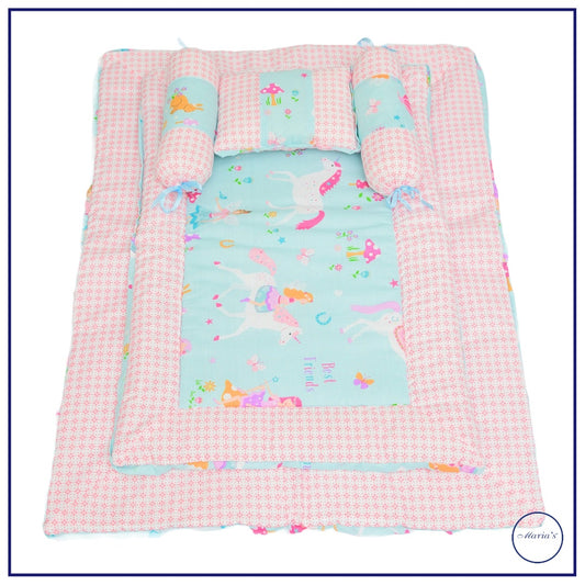 Five Piece Bed Set In Printed Cotton