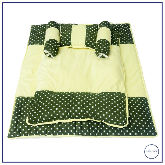 Five Pieces Baby Bed Set In Corduroy