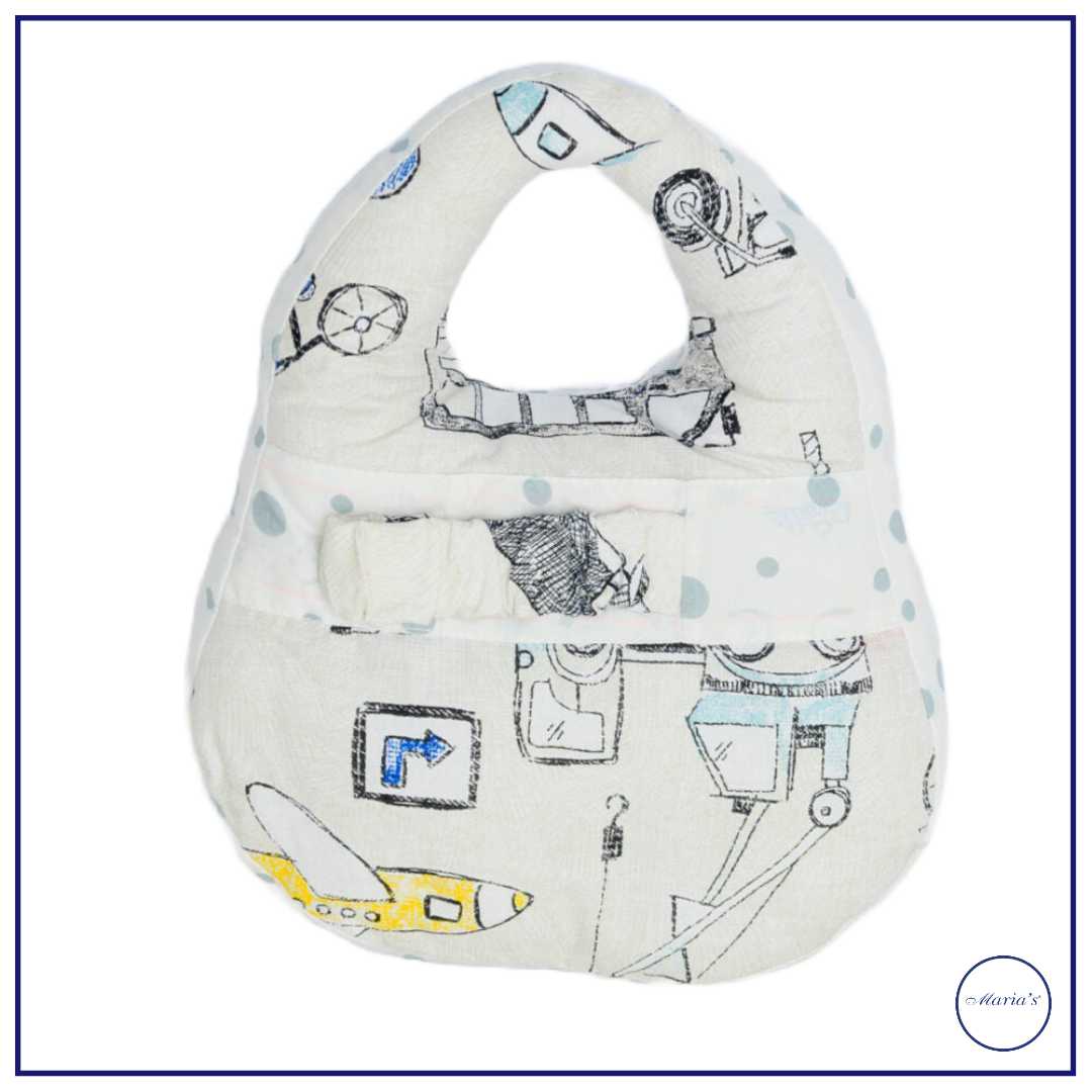 Baby bib with feeder holder