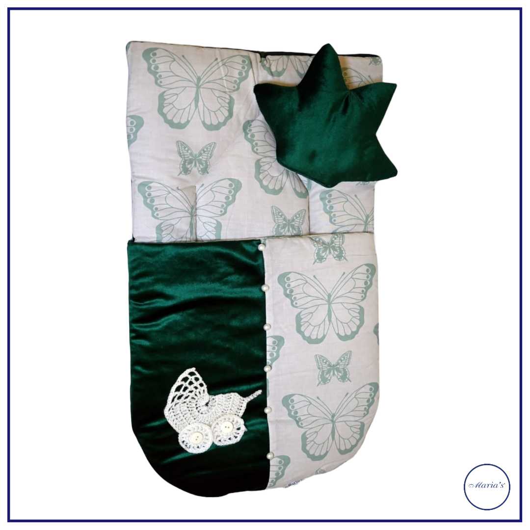 Velvet Carry Nest With Satin & Carry Crib Motive