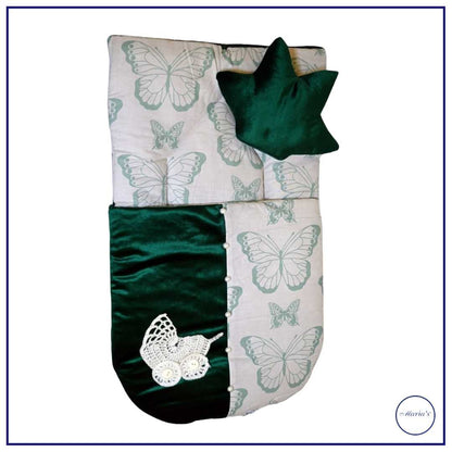 Velvet Carry Nest With Satin & Carry Crib Motive