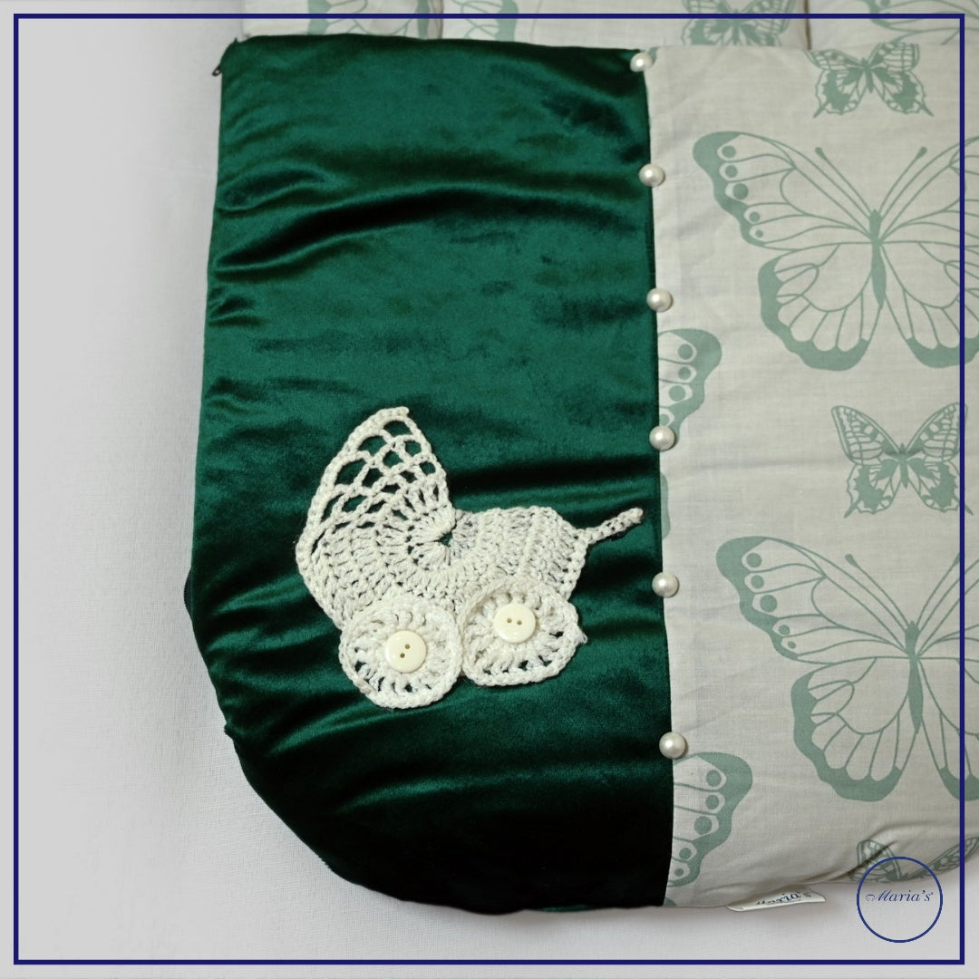 Velvet Carry Nest With Satin & Carry Crib Motive