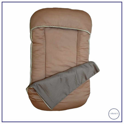 Carry Nest In Plain Cotton Satin with Net Lace & Pillow