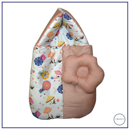 Carry Nest In Plain & Printed Cotton Satin With  Pillow