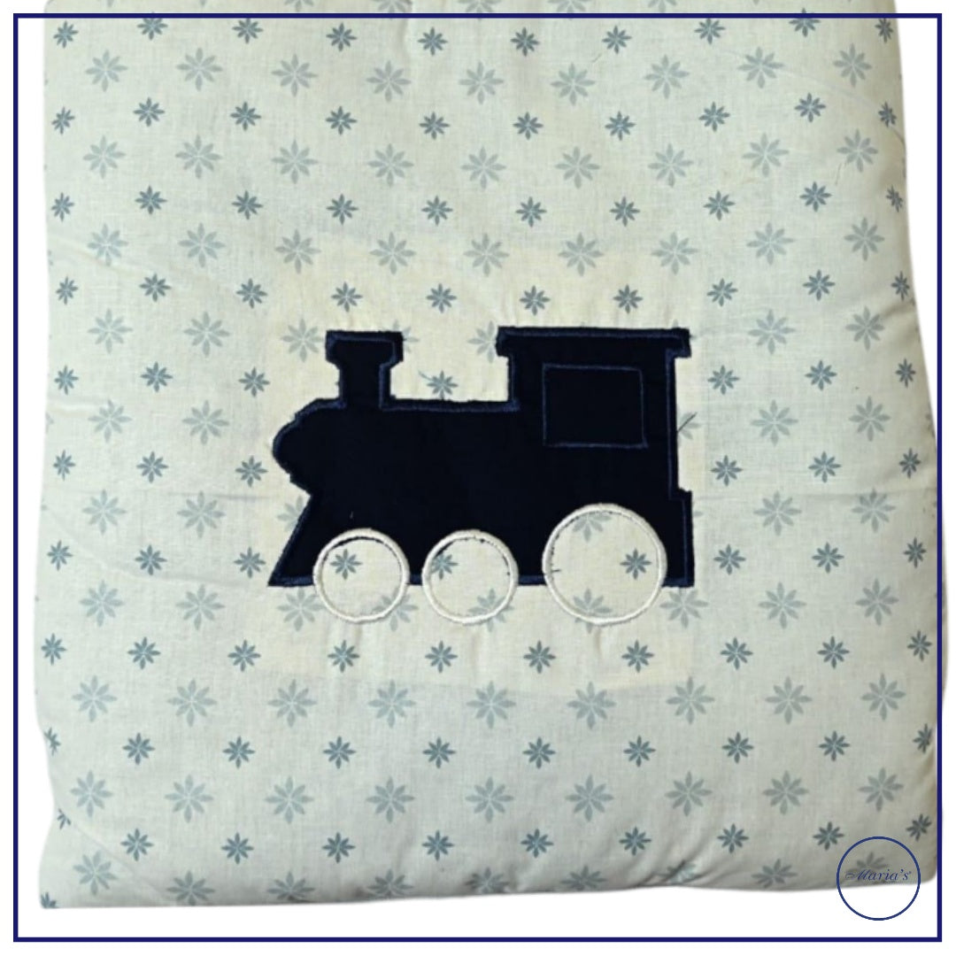 Carry Nest In Cotton Satin Plain& Printed With Applique,Pillow