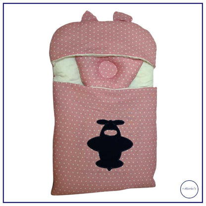 Carry Nest In Cotton Satin Plain& Printed With Applique,Pillow