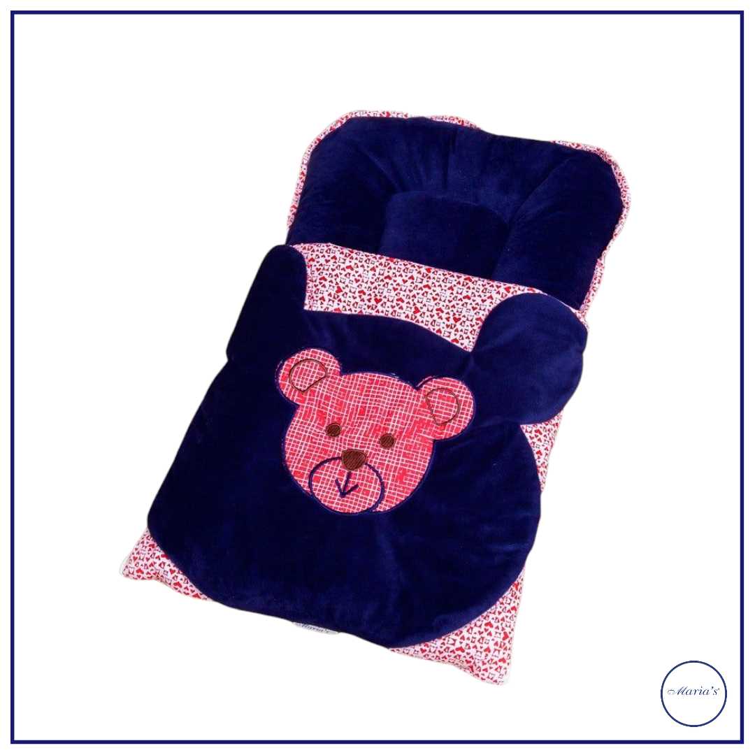 carrinest in teddy bear applique in velour