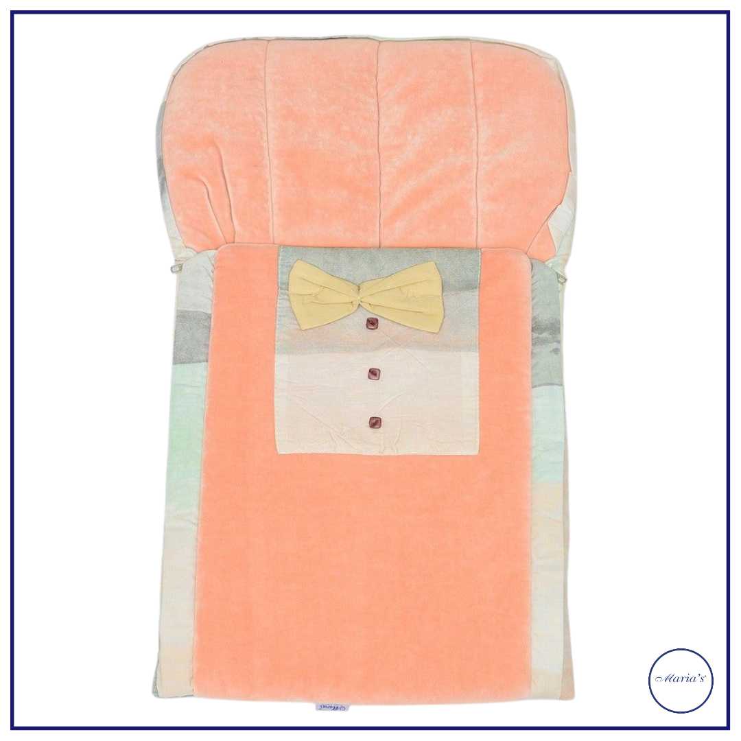 Carrinest in Velour Printed Patch & Bow Desgin