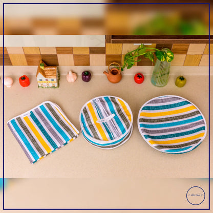 3 Piece Chaap Set in printed cotton