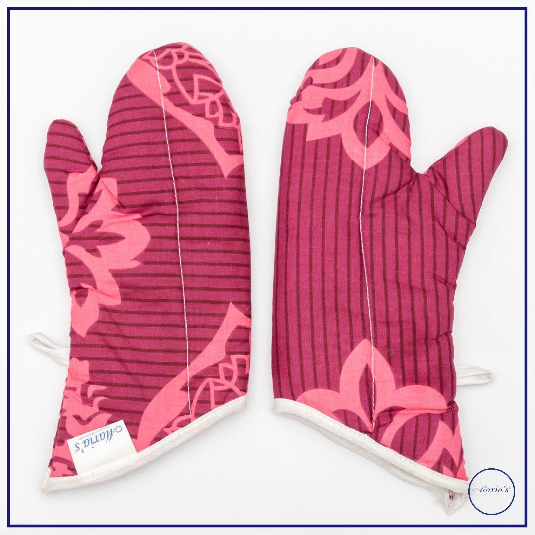 Kitchen Gloves Pair in Printed Cotton