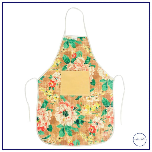 Apron Printed Cotton With Pocket