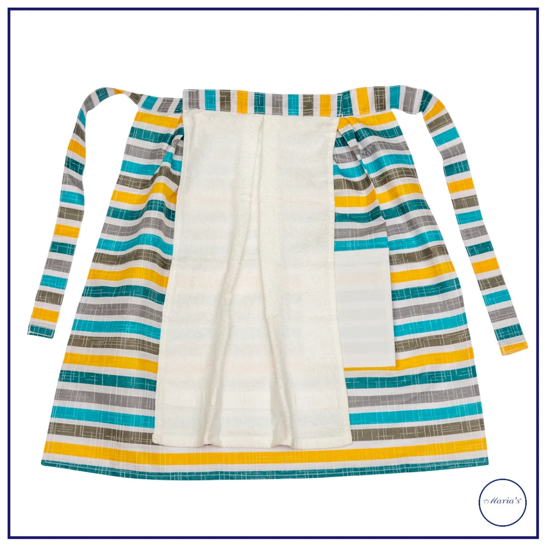 Apron printed cotton with towel and pocket