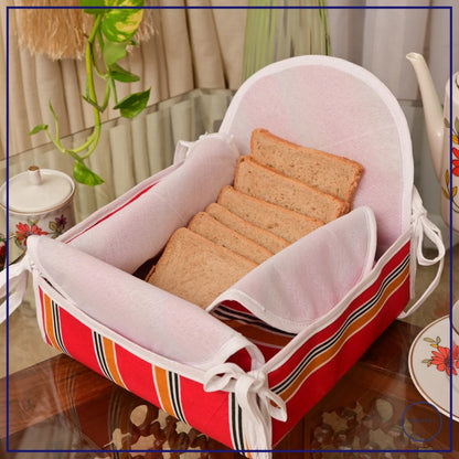 Bread Basket In Printed Cotton