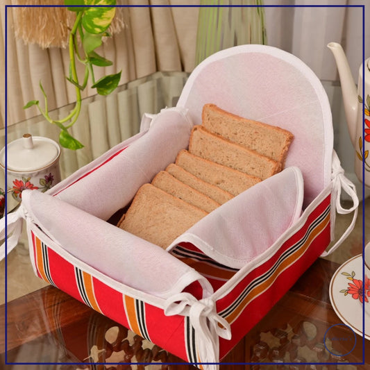 Bread Basket In Printed Cotton