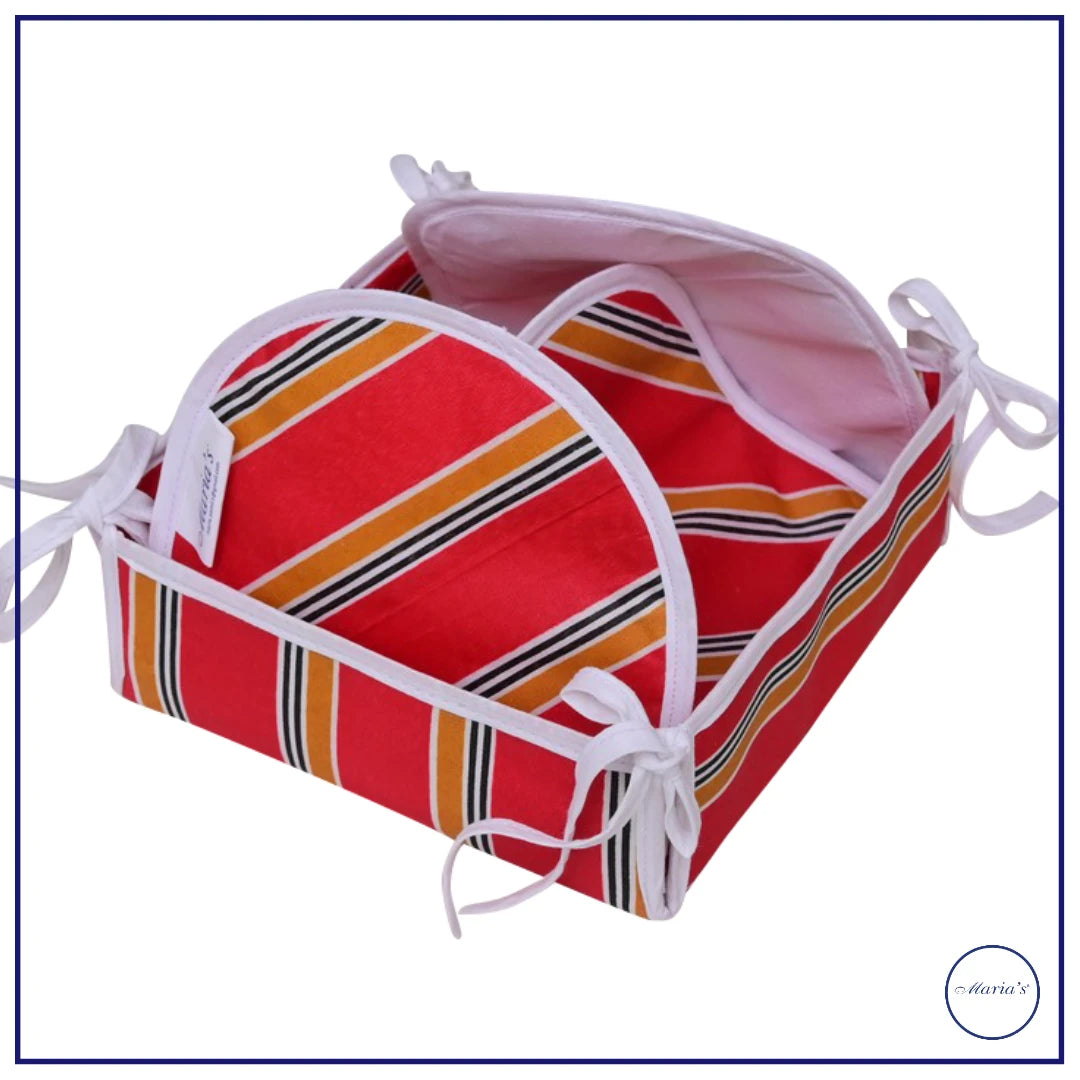 Bread Basket In Printed Cotton