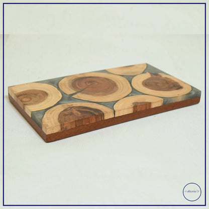Rustic Wooden Serving Tray – Handcrafted Elegance