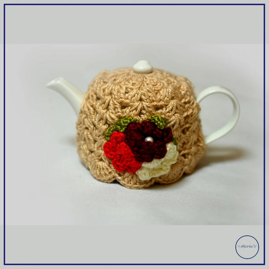 Tea Cozy with Handmade in Crochet for 2 Cup Teapot.