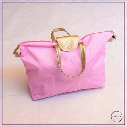 Folding Travel Bag With Rexine Handle