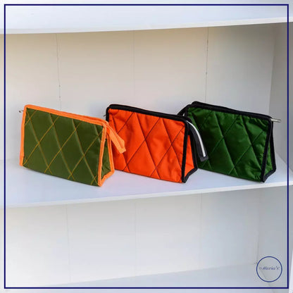 Small Traveling Pouch With Quilting