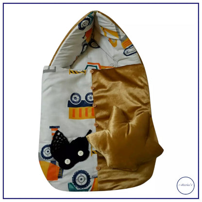 Velvet Carry Nest With Satin & Carry Crib Motive